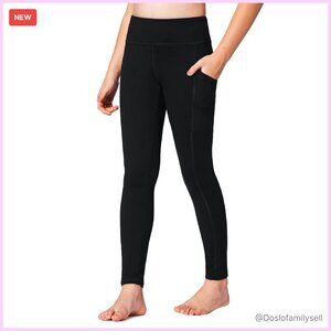 Girls Athletic Leggings Yoga Pants Workout Active Dance Tights with Pockets
